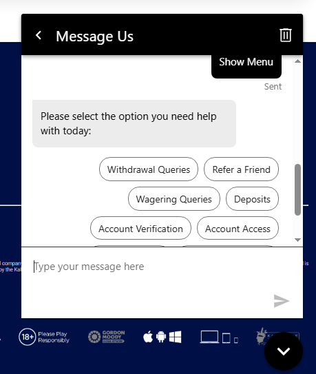 All Slots Casino Ontario live chat support