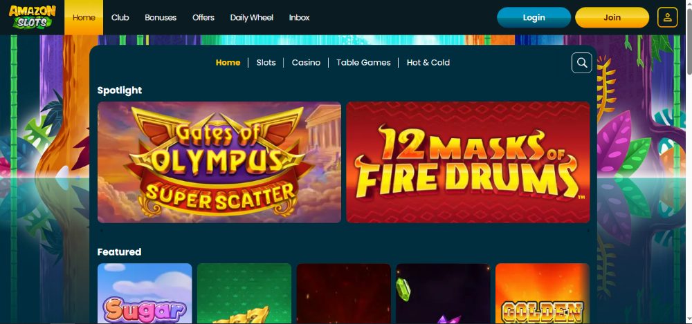 Amazon Slots Ontario games lobby