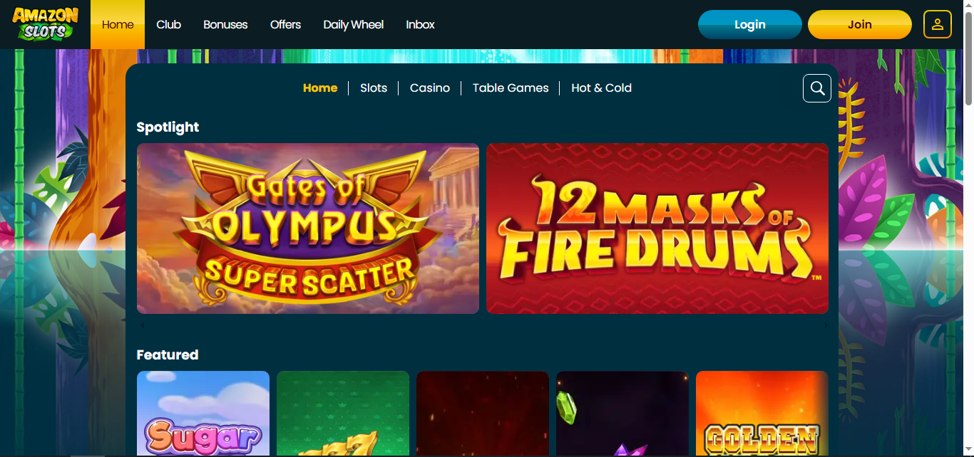 Amazon Slots Ontario games lobby