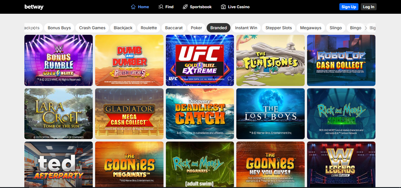 Betway Casino Ontario branded and exclusive games
